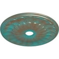 thumbnail image 3 of Ekena Millwork 26 3/4"OD x 3 5/8"ID x 1 3/8"P Elsinore Ceiling Medallion (Fits Canopies up to 3 5/8"), Hand-Painted Copper Green Patina, 3 of 6