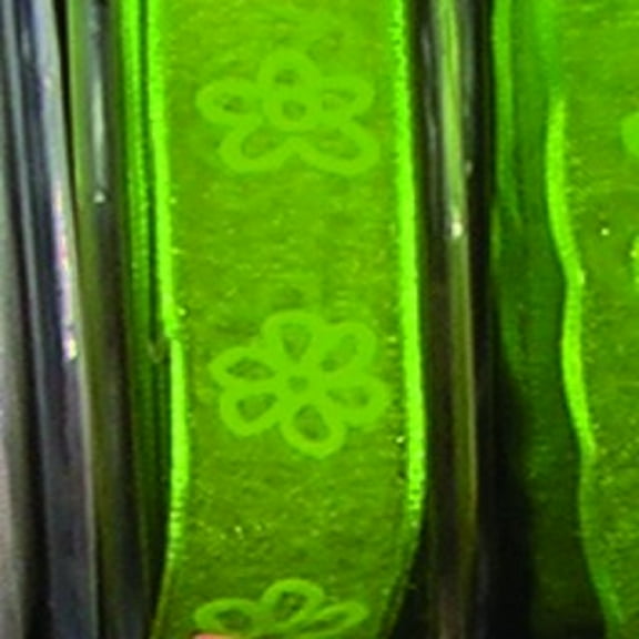 The Ribbon People Lime Green Floral Wire Edged Craft Ribbon 1.5" x 27 Yards