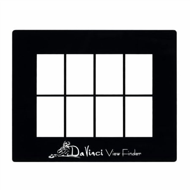 Creative Mark Davinci Artist Viewfinder - 3"" X 4"" Viewfinder For Drawing Allows Scene Or Object In Eight Sections
