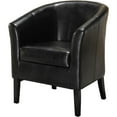 thumbnail image 6 of Linon Simon Upholstered Club Chair High Arms Deep Seat in Black Faux Leather, 6 of 9