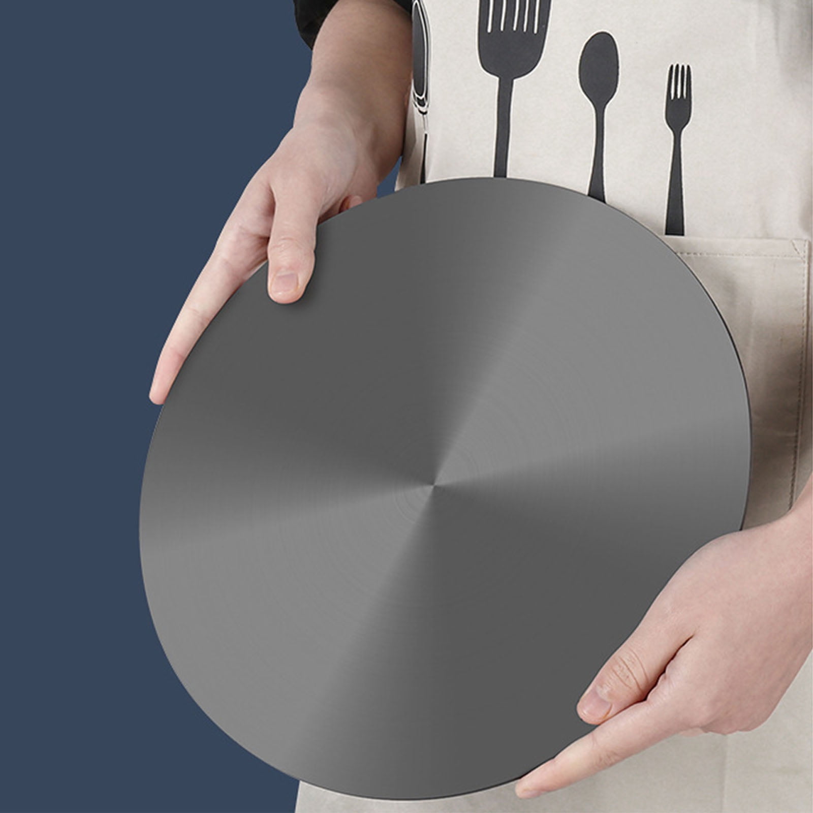 BIBABLYKE Aluminum Heat Diffuser Plate Round Fast Defrosting Tray Cookware Accessory for Gas Stove 6mm Thick 28cm 24cm