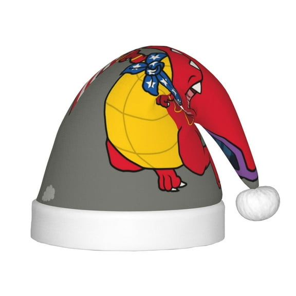 Naloa Dinosaur Super Hero Cartoon Santa Hat for Kids Baby Christmas Hats,Girls Boys Toddler Plush Xmas Holiday Hat,Luxury Santa Claus Hat