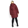thumbnail image 4 of Evans Women's Plus Size Contrast Zip Hooded Fully Lined Coat, 4 of 5