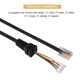 thumbnail image 2 of Cable de micrófono de repuesto para Yaesu MH-48A6J, FT-7800, FT-8800, FT-8900, FT-7100M, FT-2800M, FT-8900R, Cable de Micrófono de Mano MH-48 Amonsee No, 2 of 6