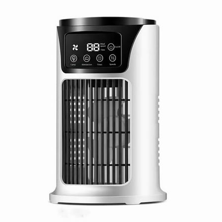 Portable Air Conditioner Fan Mini Air Cooler 6 Speed Desk Air Cooling Fan 7 Colors LED Light with Timing Function,1 * portable air conditioner 1 * usb cable