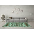 thumbnail image 3 of Ahgly Company Indoor Rectangle Persian Turquoise Blue Traditional Area Rugs, 6' x 9', 3 of 4