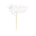 thumbnail image 3 of Adorno para tartas con purpurina plateada de Arthsdite Birthday Queen, 3 of 7