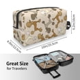 thumbnail image 4 of Goofa Cartoon Poodle Dog Printed Toiletry Bag with Handle,Large Capacity Travel Makeup Cosmetic Bag for Women, Carry on Airport Airline Compliant Bag, 4 of 9