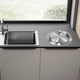 thumbnail image 2 of 3X Stainless Steel Garbage Flap Lid Trash Bin Cover Flush Built-in Balance Swing Flap Garbage Lid for Kitchen Counter, 2 of 6