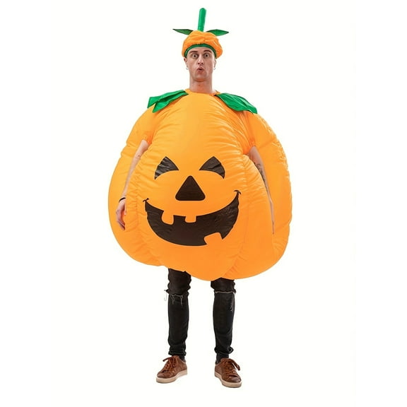 Pumpkin costume - fun inflatable costumes for Halloween, parties, and role-playing, suitable for adult (4.9-6.2 feet) inflatable party cosplay costumes
