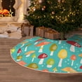 thumbnail image 5 of Sikiie Mushrooms Nativity Christmas Tree Skirt, Jesus Christian Winter Holiday Tree Mat Decoration(30-48IN)30", 5 of 6