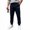 Navy, variant on Chiccall Men's Sweatpants Casual Textured Elastic Bottom Workout Trouser Elastic Waist Drawstring Jogger with Back Pocket