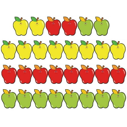 30Pcs Colorful Bulletin Board Cards 5.5x4.5Inch Fruit Paper Cut-Out for Classroom Decoration Back to School Supplies