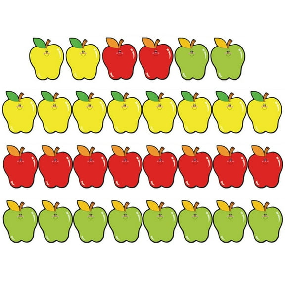 30Pcs Colorful Bulletin Board Cards 5.5x4.5Inch Fruit Paper Cut-Out for Classroom Decoration Back to School Supplies