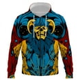 thumbnail image 1 of Sudadera con capucha y cremallera para hombre y mujer, ropa de calle con estampado 3D de calavera, estilo Harajuku, informal, primavera y otoño, 2024, 1 of 6