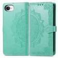thumbnail image 6 of Dteck for Apple iPhone 16E 2025 Released Wallet Case with Card Holder, Shockproof PU Leather Kickstand Card Slots Case, Embossed Floral Cover with Hand Strap, Green, 6 of 6