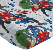 Marvel Avengers Blue Circle 3 Piece Twin Size Kids Sheet Set