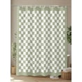 thumbnail image 4 of Sage Green Shower Curtain, Checkerboard Plaid Waterproof Shower Curtain Set with 12 Hooks Lightweight Washable Fabric Shower Curtains for Bathroom 36x72 Inches, 4 of 6