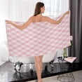 thumbnail image 7 of Coolnut Coral Pink Twill Plaid Bath Towels Set - 1 Bath Towel 1 Washcloth Extra Absorbent 100% Cotton Towels, Super Soft Bathroom Towels for Home, Hotel Washcloth Gift, 7 of 7