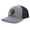 Heather Grey/Black, variant on Mens Buck Bass Mallard Hunting Embroidered Mesh Back Trucker Hat-Charcoal/Black