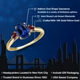 thumbnail image 2 of Gem Stone King 10K Yellow Gold Blue Created Sapphire and Red Rhodolite Garnet 3-Stone Ring for Women | 1.84 Cttw | Oval 8X6MM | Gemstone September Birthstone | Size 8, 2 of 6