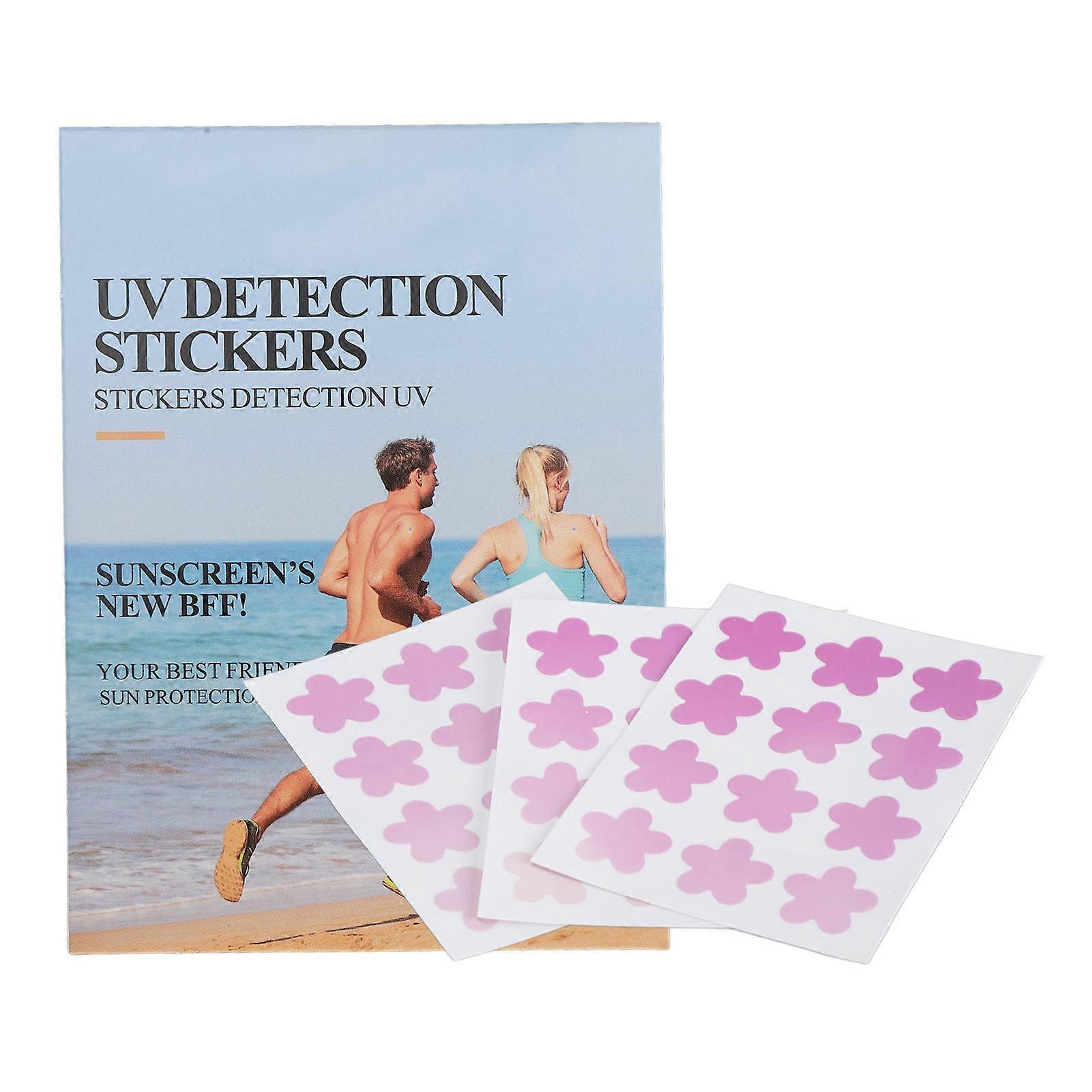 Color Changing Paper Sun 108PCS Sunproof UV Stickers PVC and Color Changing Paper Sunny Patch UV ...