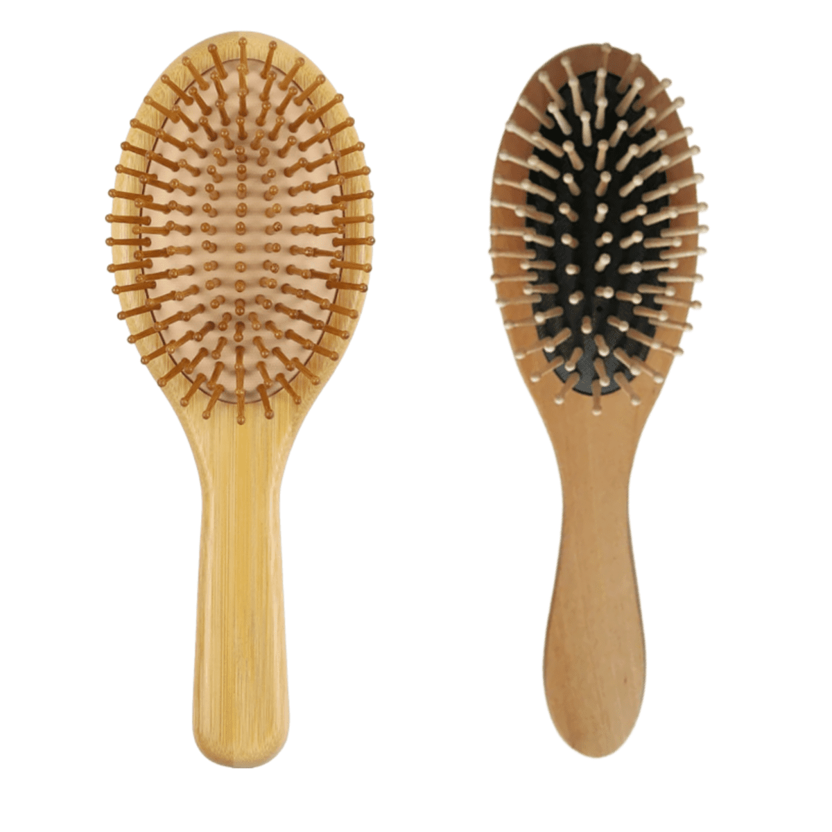 2 PCS Bamboo Hair Brush Set,Wooden Bristle Hair Brush for Women men