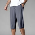thumbnail image 1 of WILLBEST Pantalones Cortos para Hombre, de Seda de Hielo 3/4, de Verano, Ligeros, Holgados, Deportivos, Informales, de Talla Grande, Cómodos y Relajados., 1 of 7