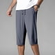 thumbnail image 1 of WILLBEST Pantalones Cortos para Hombre, de Seda de Hielo 3/4, de Verano, Ligeros, Holgados, Deportivos, Informales, de Talla Grande, Cómodos y Relajados., 1 of 7