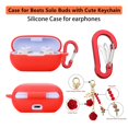 thumbnail image 3 of Funda protectora de silicona para auriculares Beats Solo Buds, a prueba de golpes, color rojo, 3 of 7