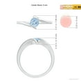 thumbnail image 5 of Angara Natural 0.4 Ct. Aquamarine Solitaire Ring in Sterling Silver for Women (Ring Size: 7.5), 5 of 9