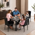 thumbnail image 6 of Dining Chairs Set of 4, Paproos PU Leather Kitchen Chairs with Metal Legs, Modern Dining Room Side Chairs Set with High Back for Kitchen Living Room, Black(Table Not Included), 6 of 10