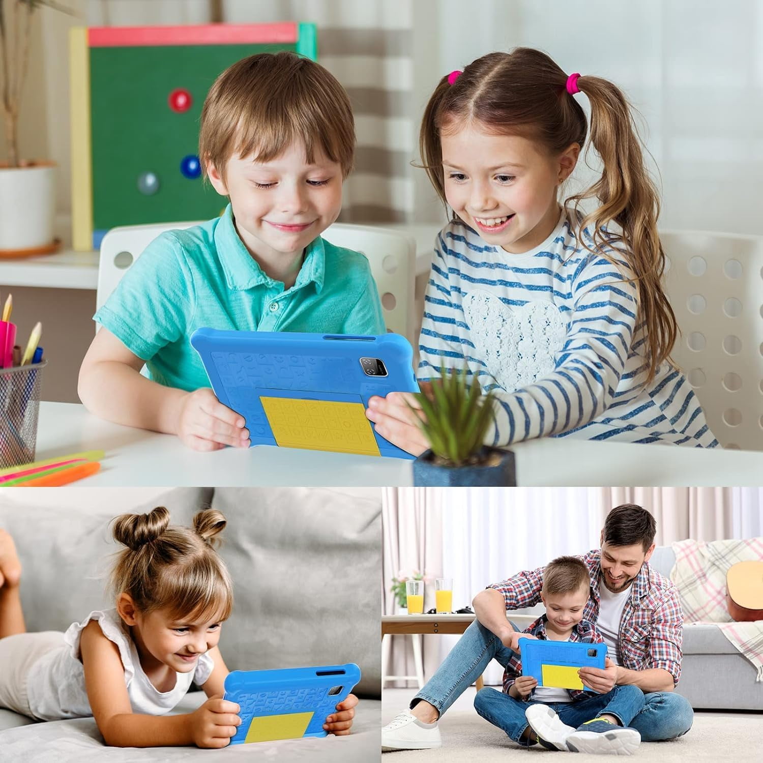 AEEZO 7" Kids Learning Tablet with Case for Toddler, 5GB RAM +32GB ROM, IPS HD Screen, Ukidoz Pre-install,Blue