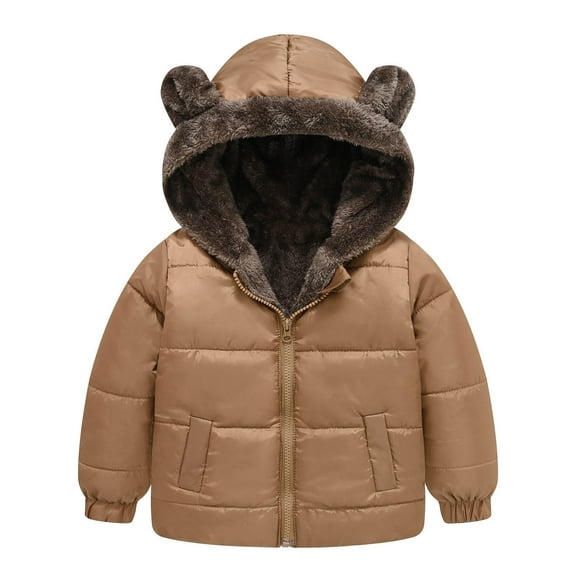 XEGLSBU Boys Winter Coat Size 6-7 Toddler Kids Baby Girls Boys Solid Wool Coat Jacket Outerwear Zipper Warm Thick Winter Outwear with 2 Pockets Girls Winter Coat Size 6 Long Green Size 3-4 Years