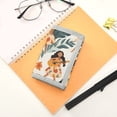 thumbnail image 7 of JIALIOU Nylon Trifold Card Wallet with ID Window Zipper Pocket for Men Women Teen Girl Play Guitar Tropical Leaf, 7 of 7