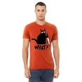 thumbnail image 2 of Black Cat Creepy Crazy Eyes Halloween Shirt Unisex Men's T-shirt, XL, Orange, 2 of 6