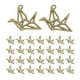 thumbnail image 2 of 30 colgantes de grulla de origami pequeños de aleación de zinc de 23 x 29 mm, grullas de papel 3D Bronce, 2 of 6