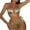 Gold#02, variant on Metallic Bikini Sets for Women Shiny O Ring Linked Swimwear Tops with High Cut Thongs Summer Holiday Party Vacation Swimsuits Gold#01 M
