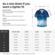 thumbnail image 5 of Fotbe Blue Glitter Sparkles Camisa Estampada de Manga Corta para Hombre, Casual de Verano, Estilo Playero, Sin Arrugas-XX-Large, 5 of 5