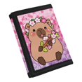 thumbnail image 2 of CHAQLIN Children's Wallet Cherry Blossom Gradient Lightweight Kids Trifold Wallet for Outdoor, Polyester Portable Trifold Card Wallet, 2 of 7