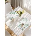 thumbnail image 5 of Eucalyptus Leaves Placemats Set of 4, Daisy Spring Floral Botanical Watercolor Placemats for Dining Table, Place Mats for Kitchen Tabletop, Waterproof Wipeable Dining Table Mats Set, 5 of 9