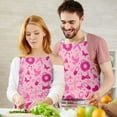 thumbnail image 3 of Pink Breast Cancer Apron-Garden Aprons for Women with Pockets-Cotton Linen Waterproof Kitchen Cooking Gardening Aprons Adjustable for Kitchen,Cooking,BBQ and Salon 32"x27", 3 of 7