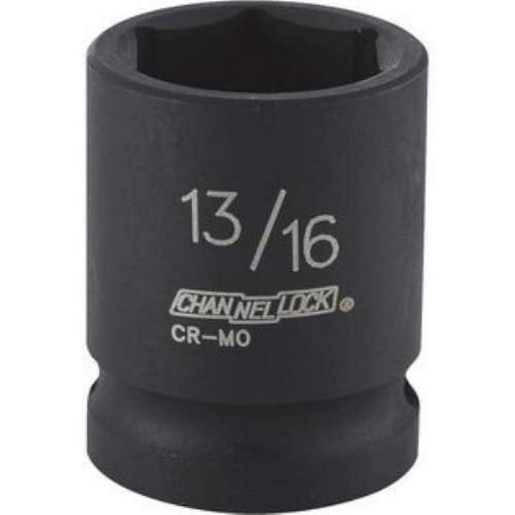 Channellock 1/2" Drive 13/16" 6-Point Shallow Standard Impact Socket