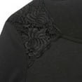 thumbnail image 4 of Taykoo Women Lace Patchwork Sleepshirt V Neck Long Sleeve Nightgown Sleepwear, 4 of 6
