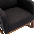 thumbnail image 6 of High Backrest Rocking Chair With Thick Padded Cushion and Side Pocket, Accent Glider Chair for Living Room, Bed Room, Office, Backyard, Front Porch, Outdoor Indoor Upholstered Fabric Chair, Black, 6 of 8