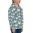 thumbnail image 3 of Picia Farm Birds Pattern Youth Hoodie - Warm Pullover Sweatshirt with Kangaroo Pocket, Ideal for Boys and Girls-Small, 3 of 6