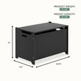 thumbnail image 3 of Evolur Wooden Toy Chest Organizer, Matte Black, 3 of 8