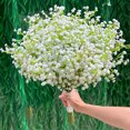 thumbnail image 3 of Billuyoard 10 piezas de flores artificiales de Gypsophila de apariencia realista para cualquier ocasión, ramo de decoración del hogar blanco Type3 NO3, 3 of 6