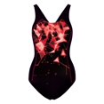 thumbnail image 3 of BKQCNKM One Piece Swimsuit Women, Full Coverage Swimsuits for Women, Tummy Control Swimsuits for Women, Ruched Swimsuits for Women, Athletic Swimsuits for Women, Red L, 3 of 3