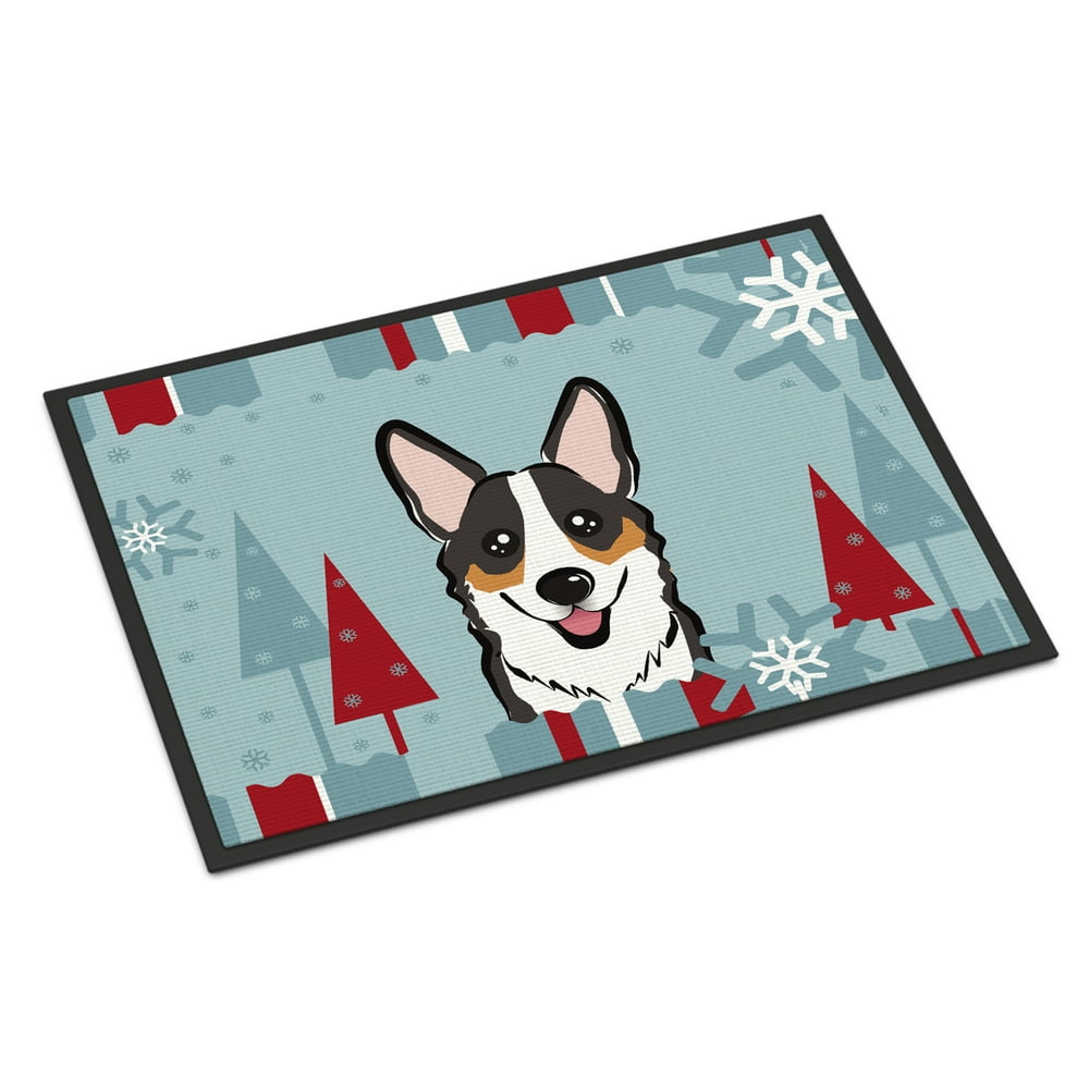 Winter Holiday Tricolor Door Mat